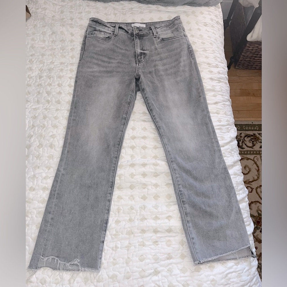 Vervet grey cropped straight leg jeans, size 30